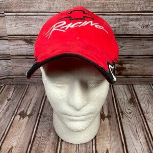 Vintage Chevrolet Car Racing Men's OS Hat Cap Strapback Red NASCAR EUC